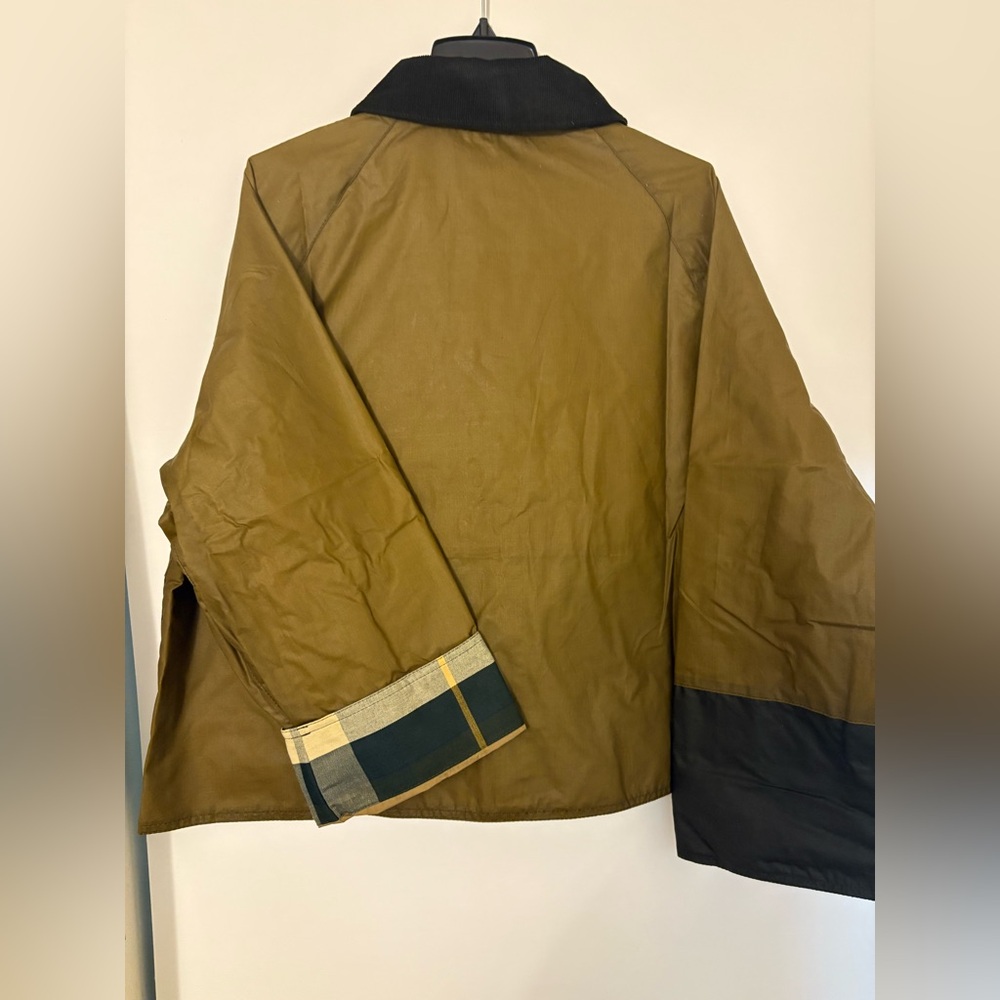 BARBOUR ALMA WAX JACKET in Sand/ Archive Olive MSRP$580 British Elegance - Picture 7 of 16